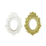 Floral Oval Vintage Frame Motif