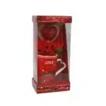 "Love" Mug With Bear & Rose Set