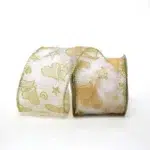 Glittered Heart & Stars Organza Ribbon