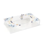 "Islamic Artistry" Colored Rectangle Plexi Box - Elegant Ramadan Decoratives