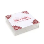 Red & White Ramadan Mubarak Plexi Box – 21×21 cm