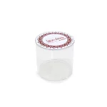 Ramadan Mubarak Cylinder Plexi Box – Red & White (10.5×13.5 cm)