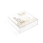 "Elegant Mosque" Ramadan Kareem Square Plexi Box - Distinctive Ramadan Decoratives