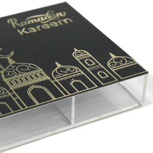 "Ramadan Kareem" Mosque Pattern Square Plexi Box - Exquisite Decoratives for Ramadan - Image 5