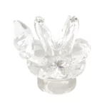 Two Swans Sitting On Round Base Crystal Souvenir