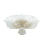 Pearl White Footed Bowl - Elegant Home & Serving Piece