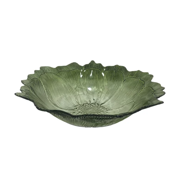 Transparent Green Flora Bowl - Nature-Inspired Accent - Image 2