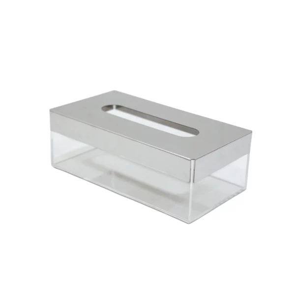 Stainless Steel Cover Plexi Tissue Box