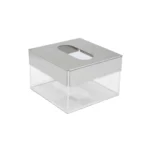 Stainless Steel Cover Plexi Tissue Box