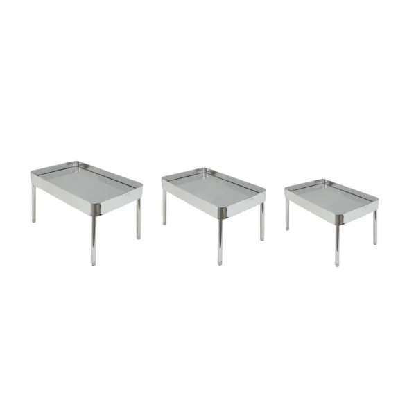 Rectangular Footed Mirror Base Metal Tray - Image 3