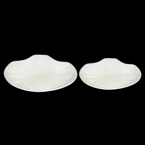 White Scallop Seashell Ceramic Dish - Image 3