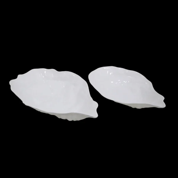 White Gastropod Shell Ceramic Bowl  - Image 3