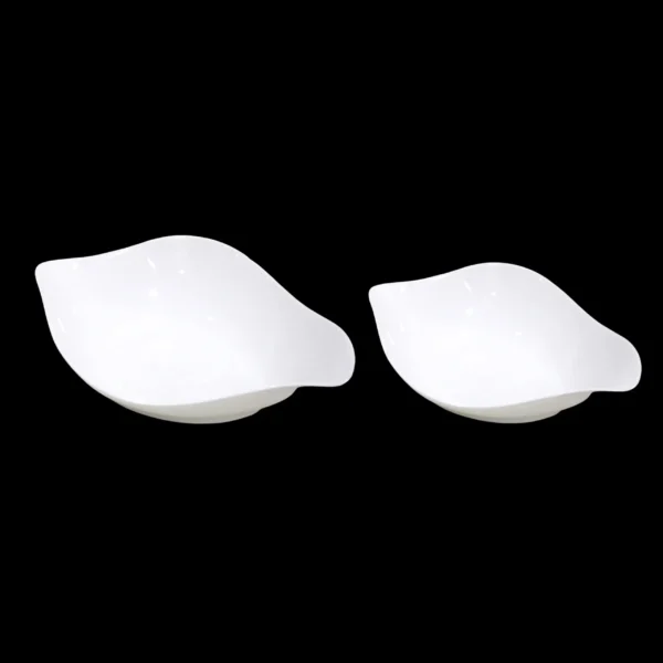 White Fusiform Shell Ceramic Bowl - Image 3