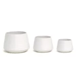 Matt Ripped Embossed Ceramic Pot - Image 3