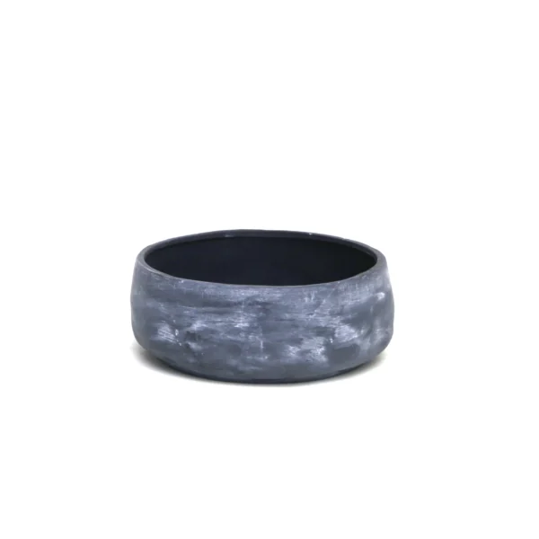 Grey W/White Washing Effect Ceramic Pot