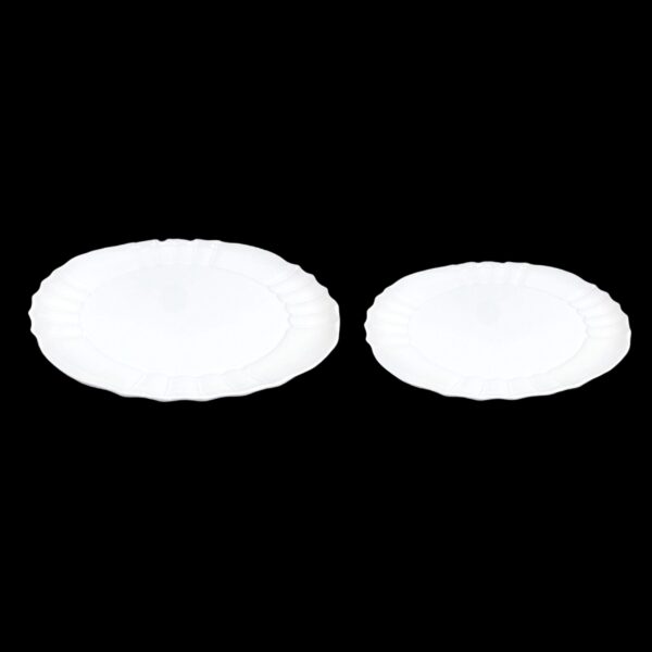White Seashell Pattern Framed Round Ceramic Dish - Image 3