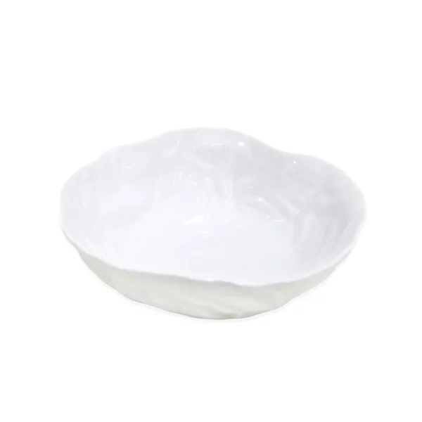 White Ocean Doodle Waves Ceramic Bowl