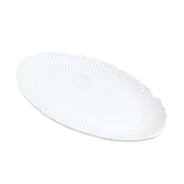 White Fish Flower Oval Ceramic Dish  - Image 3