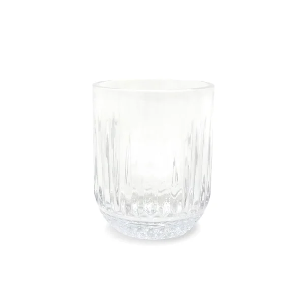 Clear Ribbed Pattern Tumbler Glass