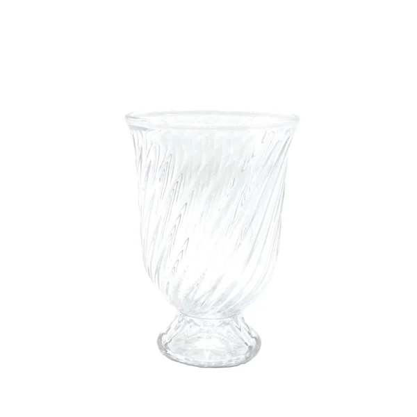 Diagonal Ribbed Wine Glass With Leg - Image 3