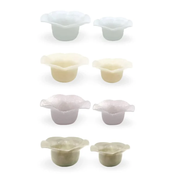 Vintage Wavy Glass Vase Bowl - Image 1