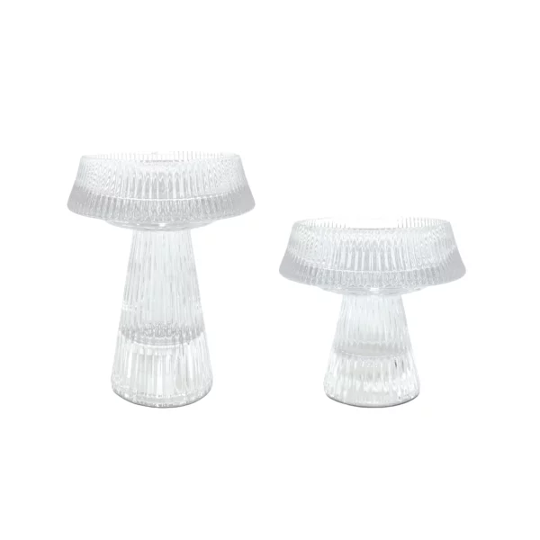 Clear Glass Pillar Candle Holder