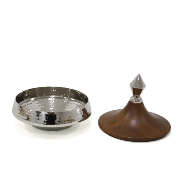 Wood Cover hammered Canister - Image 4