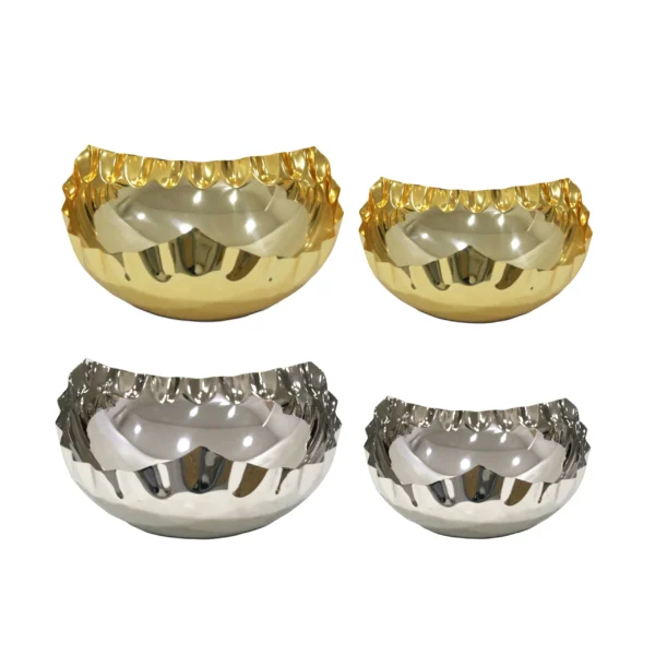 Wavy Rim Sided Bowl