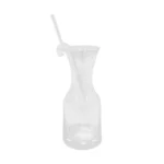 Clear Glass Jar with Straw