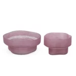 Horizontal Striped Based Wavy Glass Bowl - Image 5