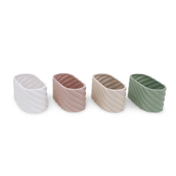 Matt Swirl 3D Oval Ceramic Pot - Image 1