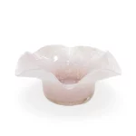 Purple Wide Wavy Neck Glass Candle Holder