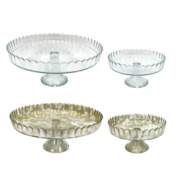 Clear Footed Serving Plate - Elegant Display Dish