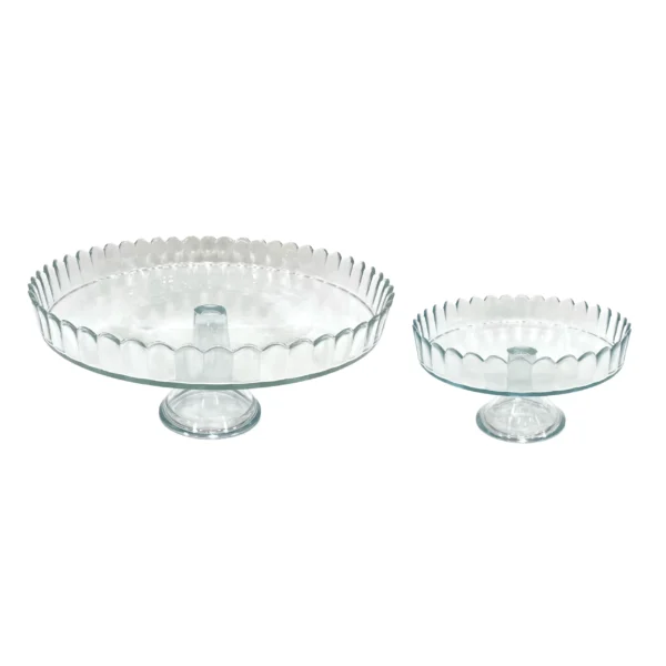Clear Footed Serving Plate - Elegant Display Dish - Image 2