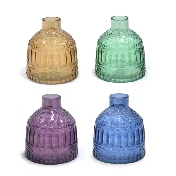 Narrow Open Vintage Glass Vase