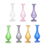 Decorative Ribbed Glass Vase