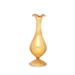 Decorative Ribbed Glass Vase - Image 2