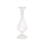 Decorative Ribbed Glass Vase - Image 4