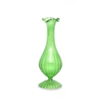 Decorative Ribbed Glass Vase - Image 5