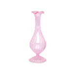 Decorative Ribbed Glass Vase - Image 7