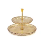 2 Levels Round Glass Stand - Image 2