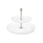 2 Levels Round Glass Stand - Image 3