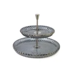 2 Levels Round Glass Stand - Image 4