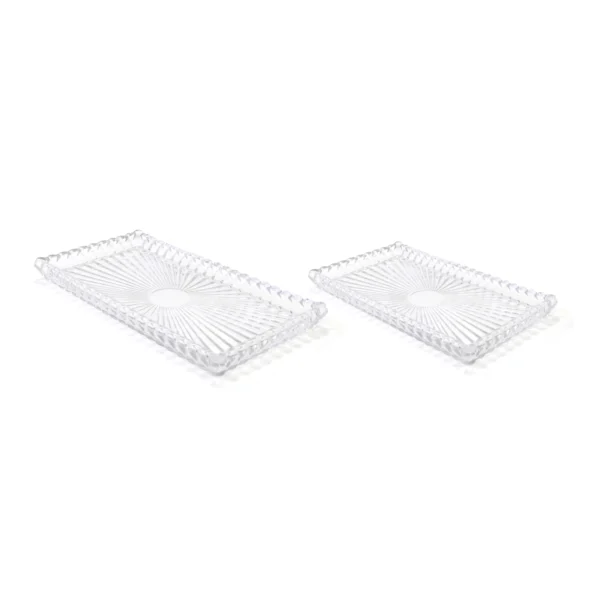 Clear Rectangular Glass Tray
