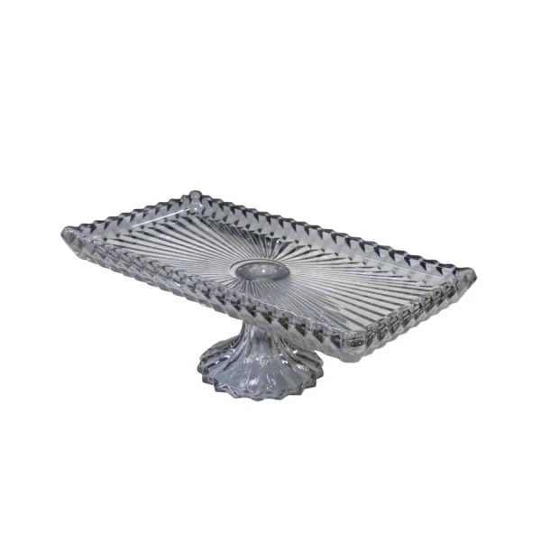 Rectangular Glass Footed Tray - Image 4