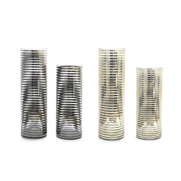 Horizontal Striped Cylinder Glass
