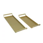 Rectangular Metal Tray With Handle - Image 3