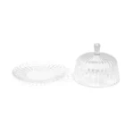 Clear Glass Butter Dish - Image 2