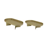 Oval Metal Tray With Feet - Image 3