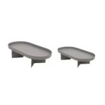 Oval Metal Tray With Feet - Image 4